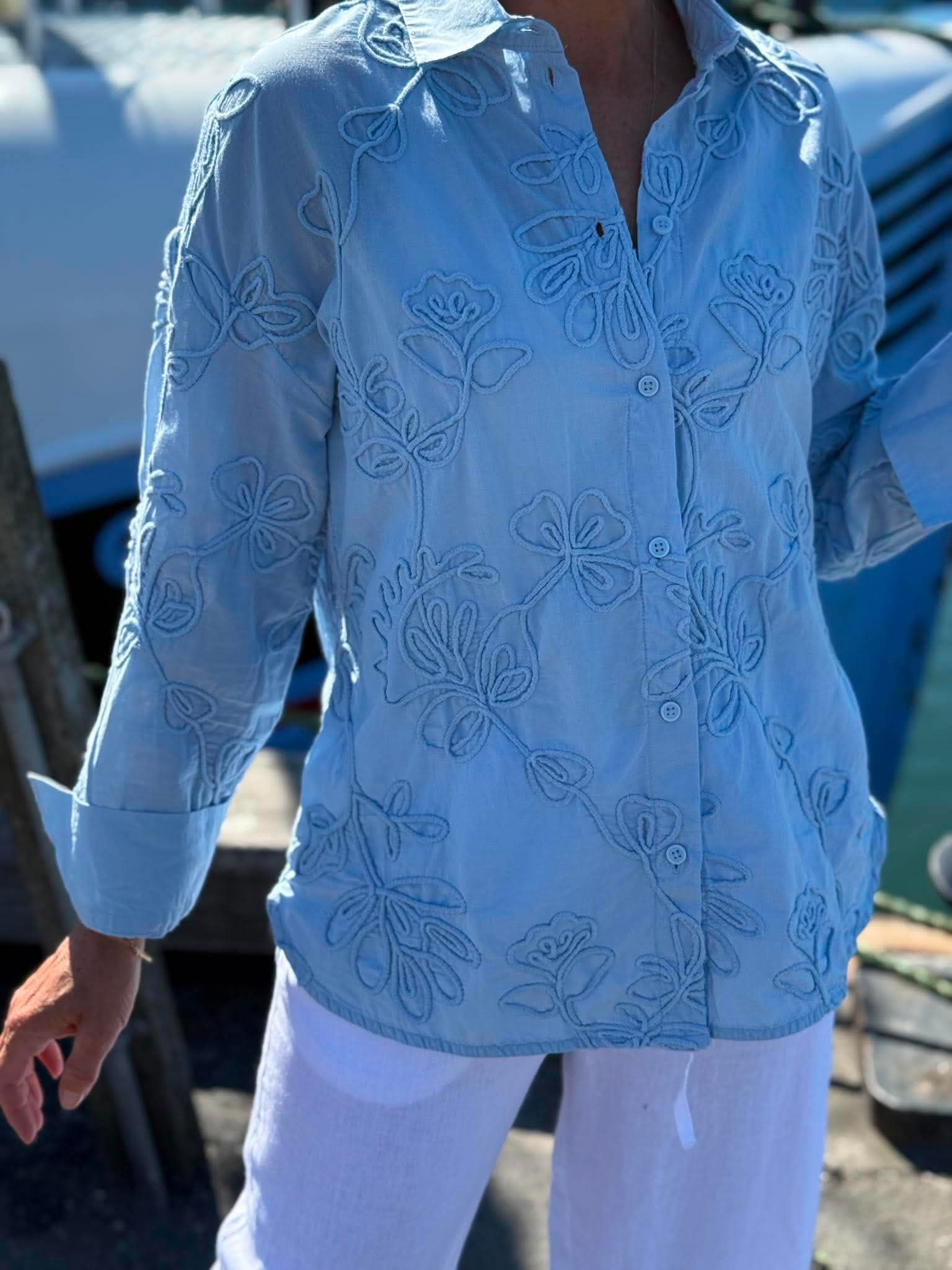 PCPRIMROSA Shirt - Cashmere Blue